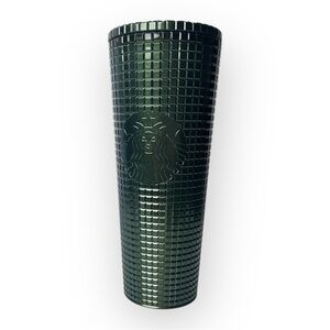 Starbucks Green Grid Venti Tumbler Winter Holiday 2021 Cold Cup 24oz